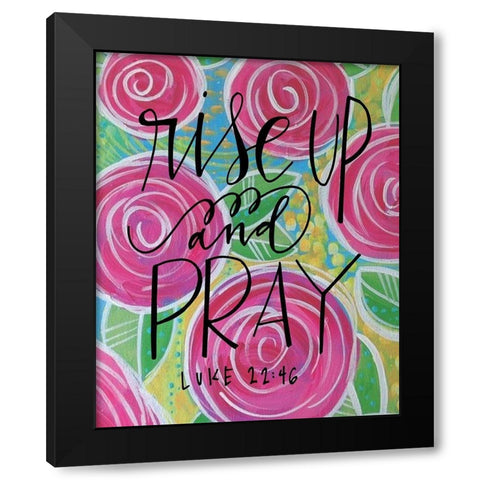 Rise Up Black Modern Wood Framed Art Print by Wieners, Valerie