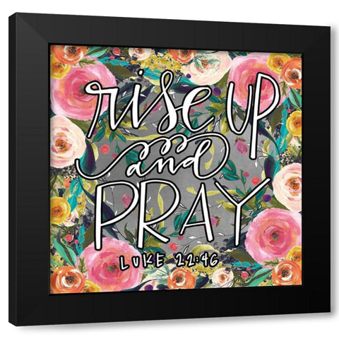 Rise Up Black Modern Wood Framed Art Print by Wieners, Valerie