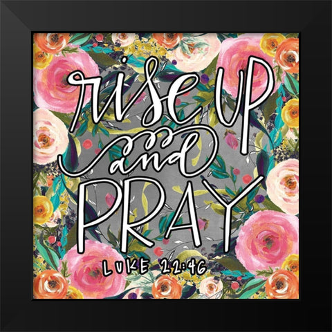 Rise Up Black Modern Wood Framed Art Print by Wieners, Valerie