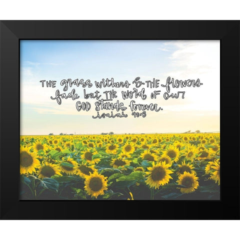Flowers Fade Black Modern Wood Framed Art Print by Wieners, Valerie