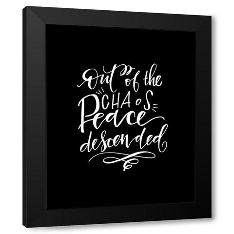 Chaos Black Modern Wood Framed Art Print by Wieners, Valerie