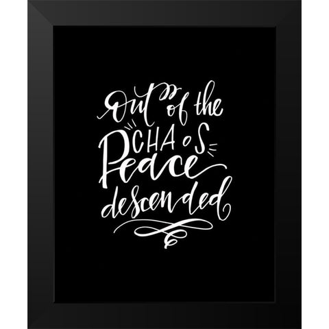 Chaos Black Modern Wood Framed Art Print by Wieners, Valerie