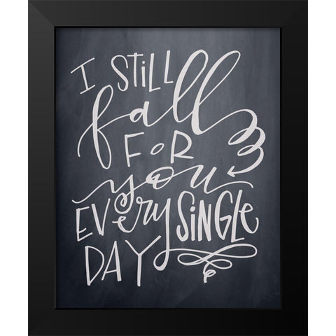 I Still Fall Black Modern Wood Framed Art Print by Wieners, Valerie