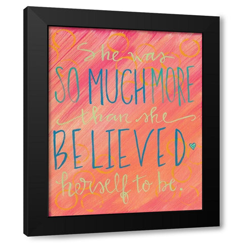 So Much More Black Modern Wood Framed Art Print by Wieners, Valerie