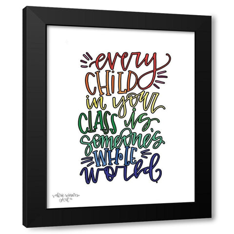 Every Child Colorful Black Modern Wood Framed Art Print by Wieners, Valerie
