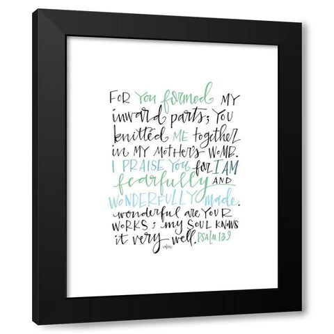 Psalm 139 Color Black Modern Wood Framed Art Print with Double Matting by Wieners, Valerie