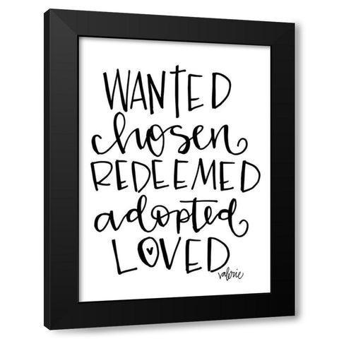 Wanted, Chosen Black Modern Wood Framed Art Print by Wieners, Valerie