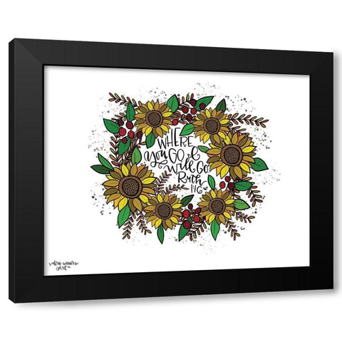 Where You Go Black Modern Wood Framed Art Print by Wieners, Valerie