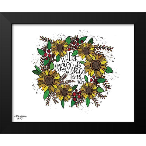 Where You Go Black Modern Wood Framed Art Print by Wieners, Valerie