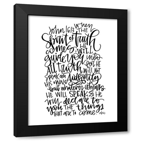 Spirit of Truth BW Black Modern Wood Framed Art Print with Double Matting by Wieners, Valerie