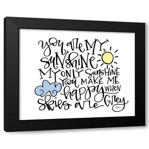 Sunshine Black Modern Wood Framed Art Print by Wieners, Valerie