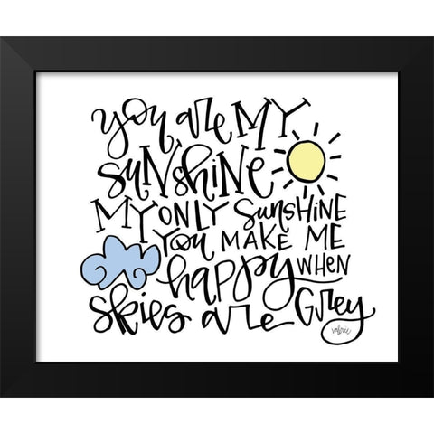 Sunshine Black Modern Wood Framed Art Print by Wieners, Valerie