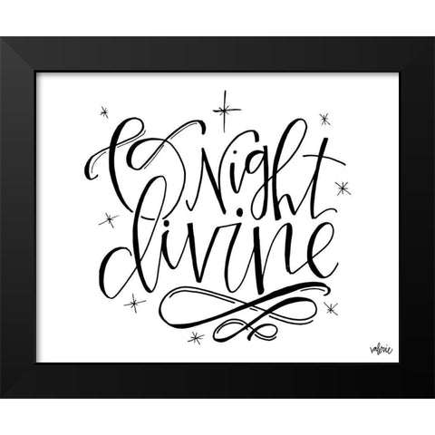 O Night Divine Black Modern Wood Framed Art Print by Wieners, Valerie