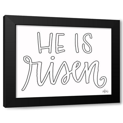 He is Risen Black Modern Wood Framed Art Print by Wieners, Valerie
