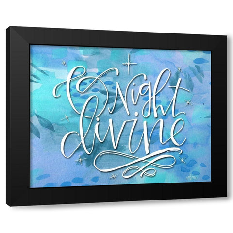 O Night Divine Black Modern Wood Framed Art Print by Wieners, Valerie