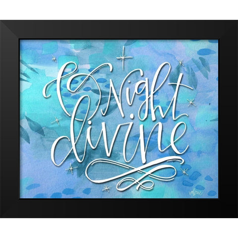 O Night Divine Black Modern Wood Framed Art Print by Wieners, Valerie