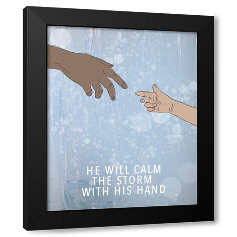 Calm the Storm Black Modern Wood Framed Art Print by Wieners, Valerie