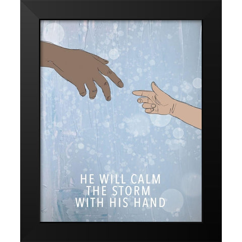 Calm the Storm Black Modern Wood Framed Art Print by Wieners, Valerie