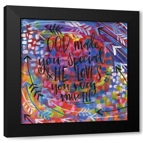 God Made You Special Black Modern Wood Framed Art Print with Double Matting by Wieners, Valerie