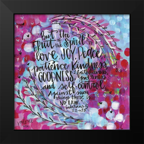 Fruit of the Spirit Black Modern Wood Framed Art Print by Wieners, Valerie