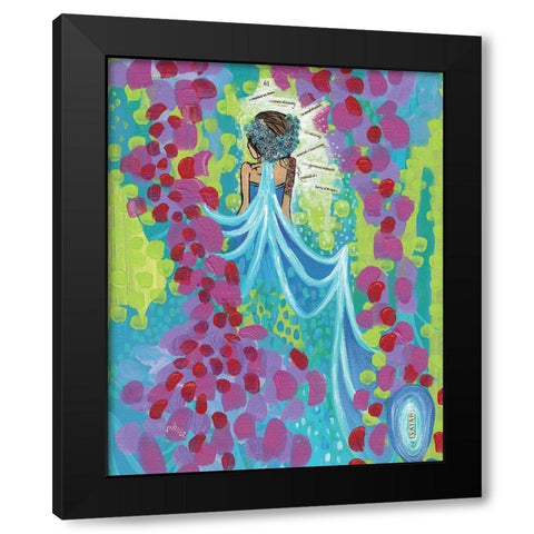 Bride Black Modern Wood Framed Art Print by Wieners, Valerie