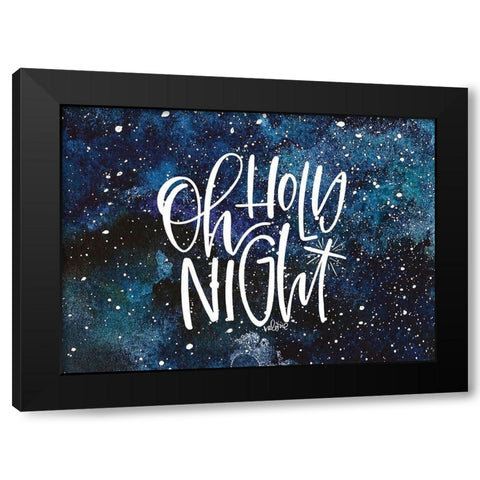 Oh Holy Night Black Modern Wood Framed Art Print with Double Matting by Wieners, Valerie