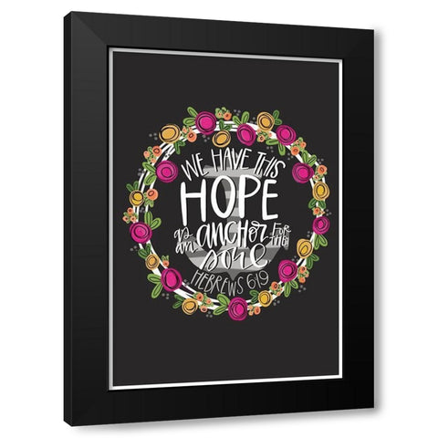 Hope Black Modern Wood Framed Art Print by Wieners, Valerie