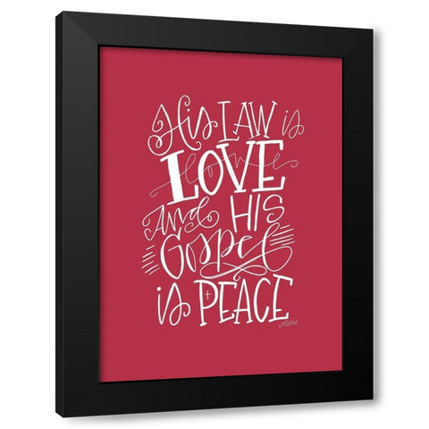 As I Love You Black Modern Wood Framed Art Print with Double Matting by Wieners, Valerie