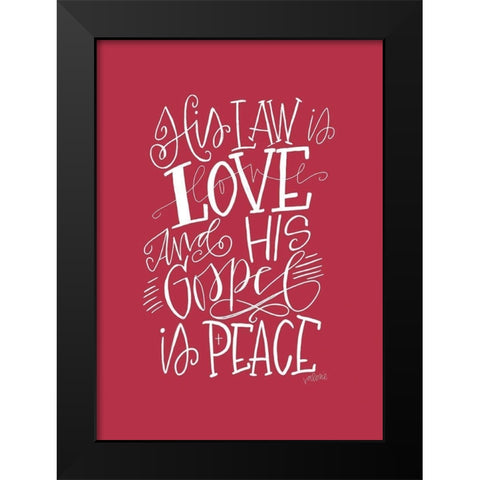As I Love You Black Modern Wood Framed Art Print by Wieners, Valerie