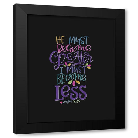 Become Greater Black Modern Wood Framed Art Print with Double Matting by Wieners, Valerie
