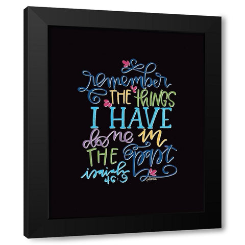 Remember the Things Black Modern Wood Framed Art Print by Wieners, Valerie