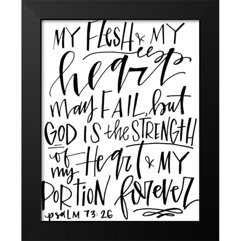 Strength of My Heart Black Modern Wood Framed Art Print by Wieners, Valerie