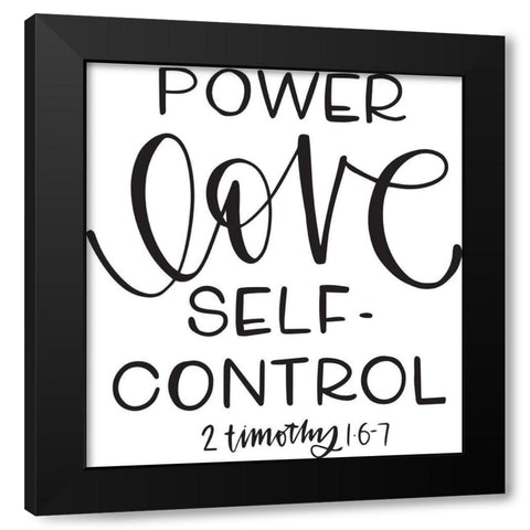 Power of Love Black Modern Wood Framed Art Print by Wieners, Valerie