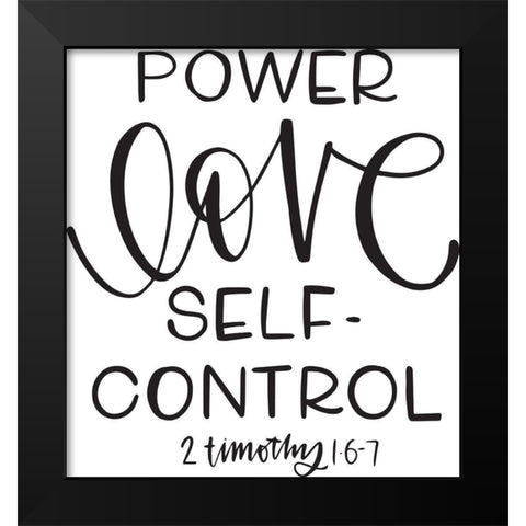 Power of Love Black Modern Wood Framed Art Print by Wieners, Valerie