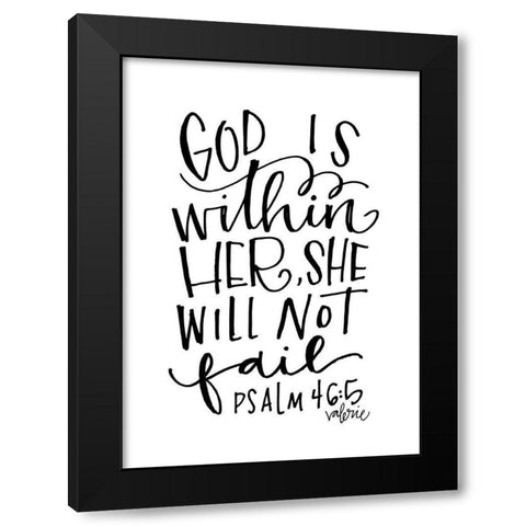 She Black Modern Wood Framed Art Print with Double Matting by Wieners, Valerie