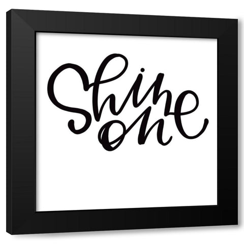 Shine On Black Modern Wood Framed Art Print by Wieners, Valerie