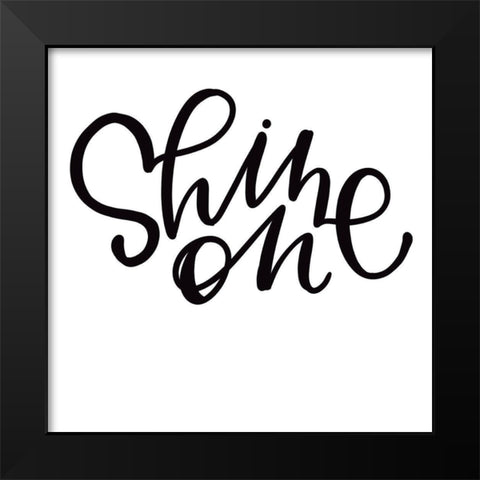 Shine On Black Modern Wood Framed Art Print by Wieners, Valerie