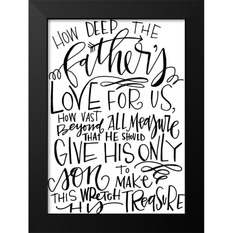 How Deep Black Modern Wood Framed Art Print by Wieners, Valerie