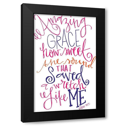 Amazing Grace Black Modern Wood Framed Art Print with Double Matting by Wieners, Valerie