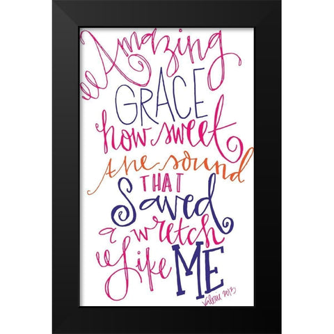 Amazing Grace Black Modern Wood Framed Art Print by Wieners, Valerie