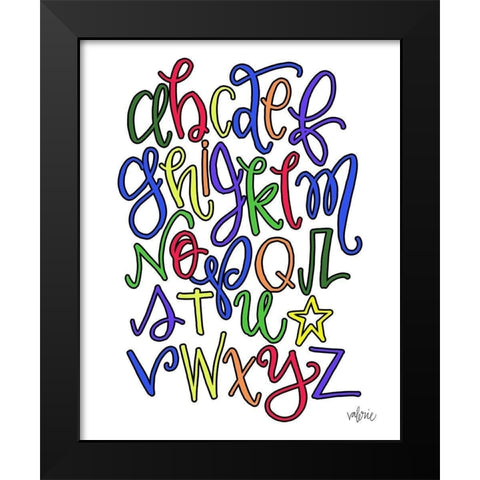 ABC Black Modern Wood Framed Art Print by Wieners, Valerie