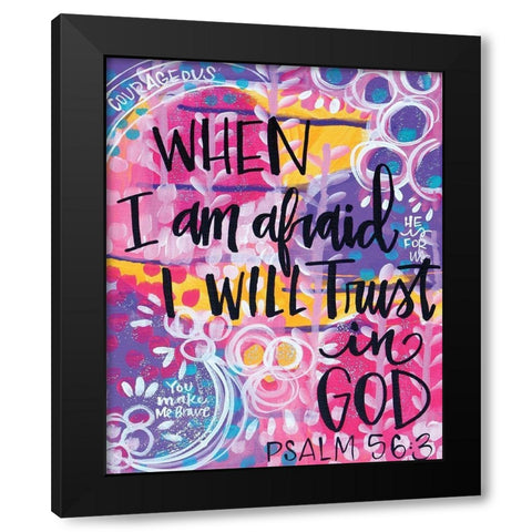 Trust in God Black Modern Wood Framed Art Print by Wieners, Valerie