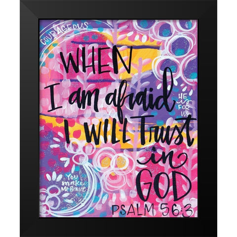 Trust in God Black Modern Wood Framed Art Print by Wieners, Valerie