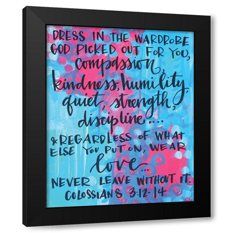 Dress in the Wardrobe Black Modern Wood Framed Art Print by Wieners, Valerie