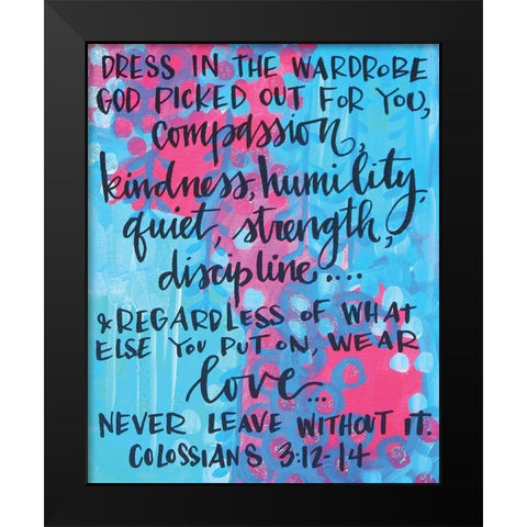 Dress in the Wardrobe Black Modern Wood Framed Art Print by Wieners, Valerie