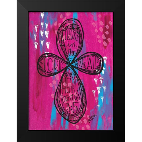 Trust Black Modern Wood Framed Art Print by Wieners, Valerie