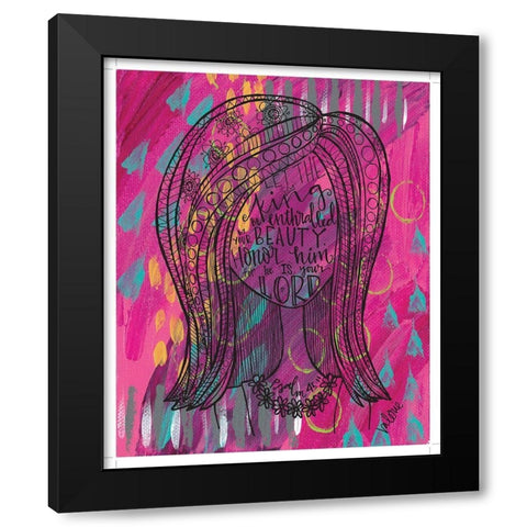 Let the King Black Modern Wood Framed Art Print by Wieners, Valerie