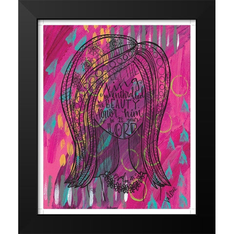 Let the King Black Modern Wood Framed Art Print by Wieners, Valerie