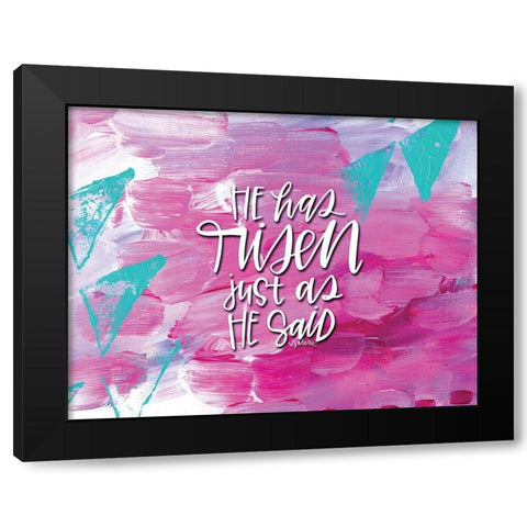 He Has Risen Black Modern Wood Framed Art Print with Double Matting by Wieners, Valerie