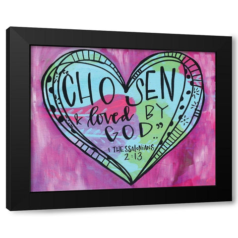 Chosen Black Modern Wood Framed Art Print by Wieners, Valerie